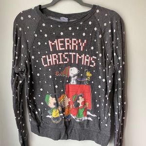 christmas peanuts pajama shirt
